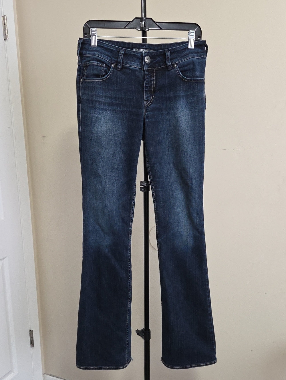 Silver Jeans Navy Flare Wide-Leg Jeans